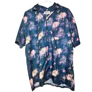 Uzzy Amphibious Gear Hawaiian Button Down Men’s Shirt Sz M